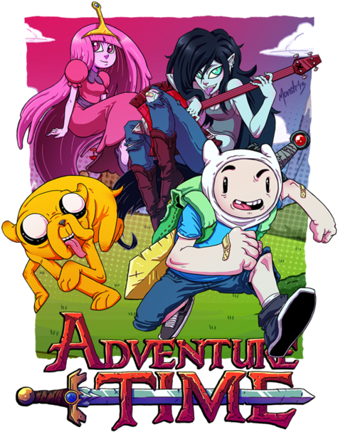 Adventure Time Created By Samuel J - Marceline Princess Bubblegum Finn And Jake Clipart (500x639), Png Download