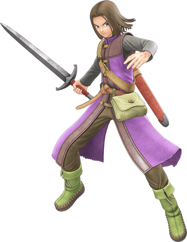 Dragon Quest Xi - Dragon Quest Xi Hero Clipart (644x832), Png Download