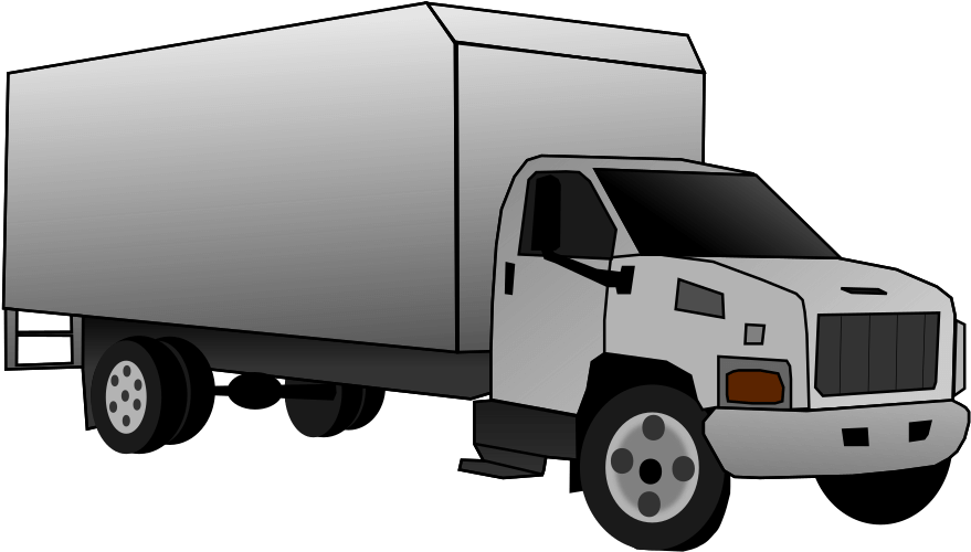 Grey Truck - Trailer Truck Clipart (1000x670), Png Download