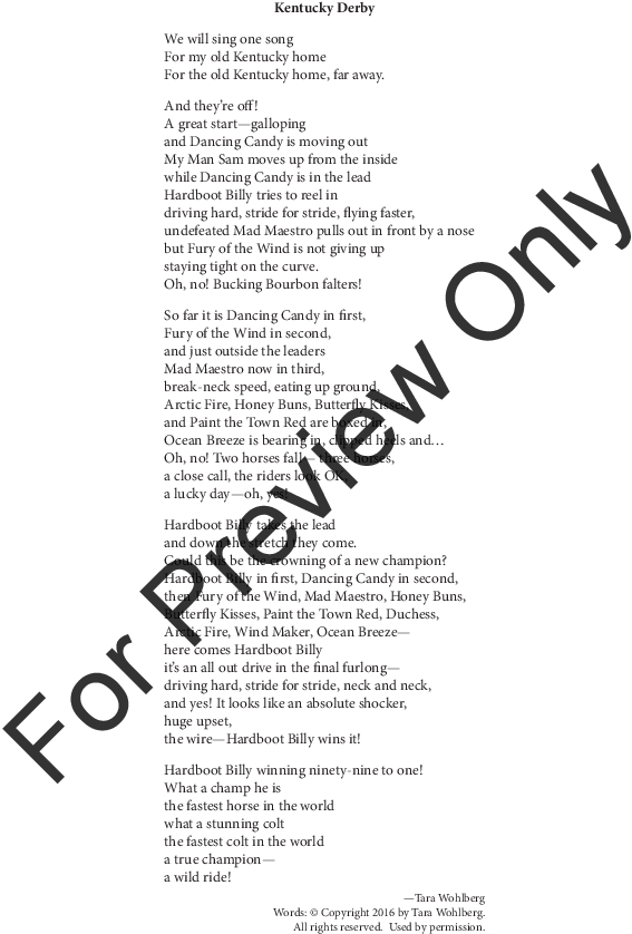 Kentucky Derby Thumbnail - Choose Love Lyrics Mark Miller Clipart (672x984), Png Download