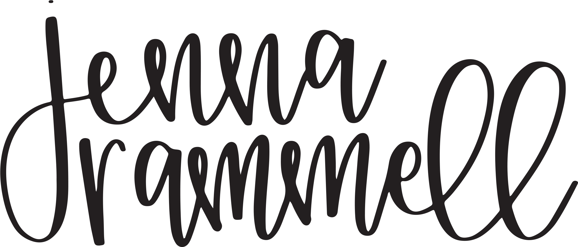 Jenna Rammell - Calligraphy Clipart (2400x1200), Png Download