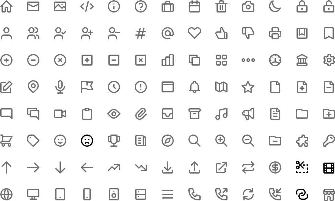 Their Soft Edges And Consistent 2 Pixel Stroke Give - Ui Icons Clipart (1160x664), Png Download