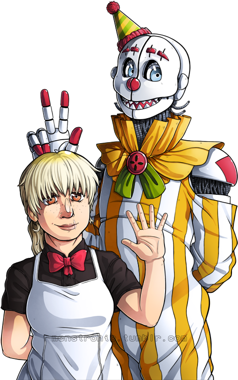 Presenting In Full Color My Sister Location/fnaf Au - Cartoon Clipart (476x759), Png Download