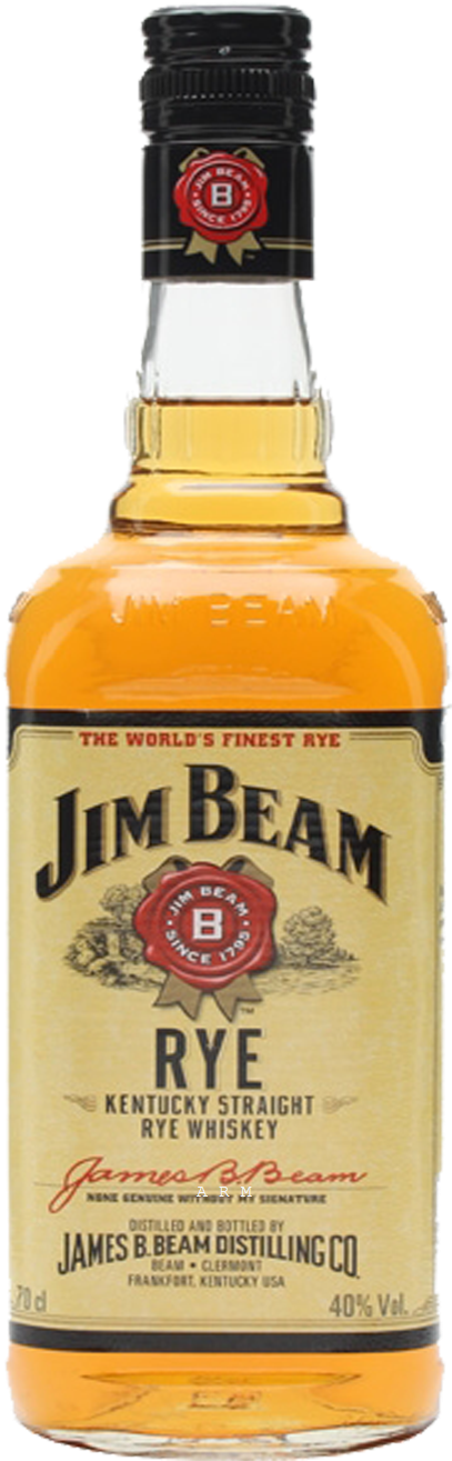 Price - Jim Beam Rye Bottle Clipart (650x1350), Png Download