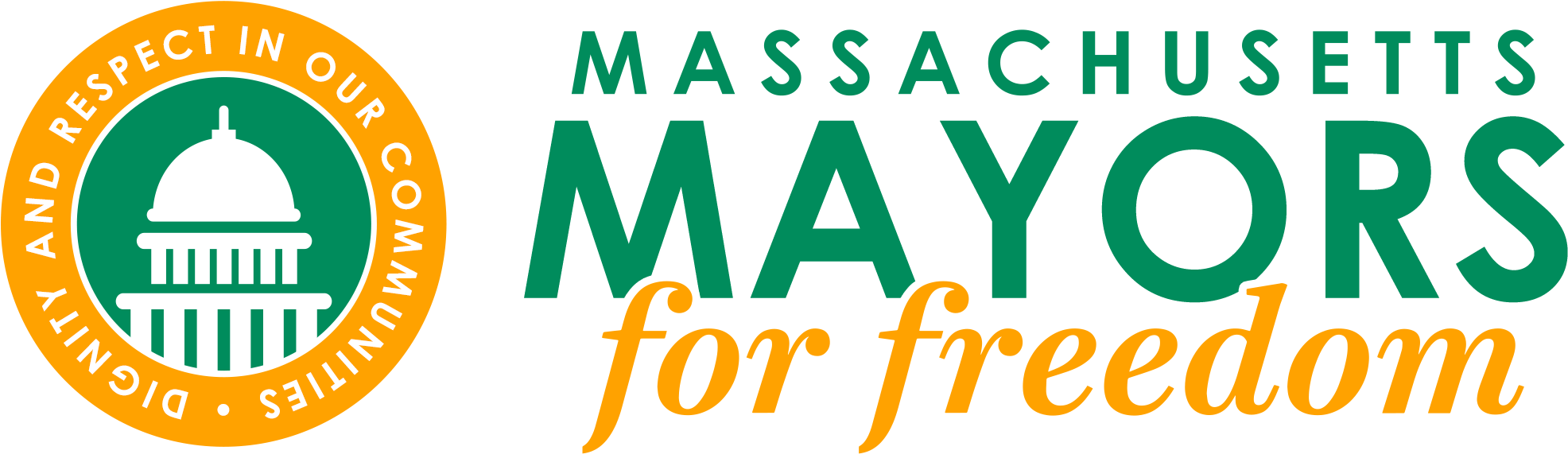 Massachusetts Mayors For Freedom - Circle Clipart (1973x600), Png Download