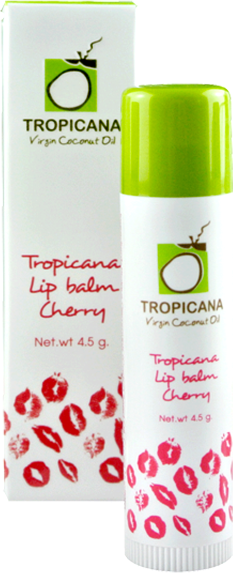 Tropicana Oil - Tropicana Lip Balm 4.5 G Coconut Clipart (511x1200), Png Download