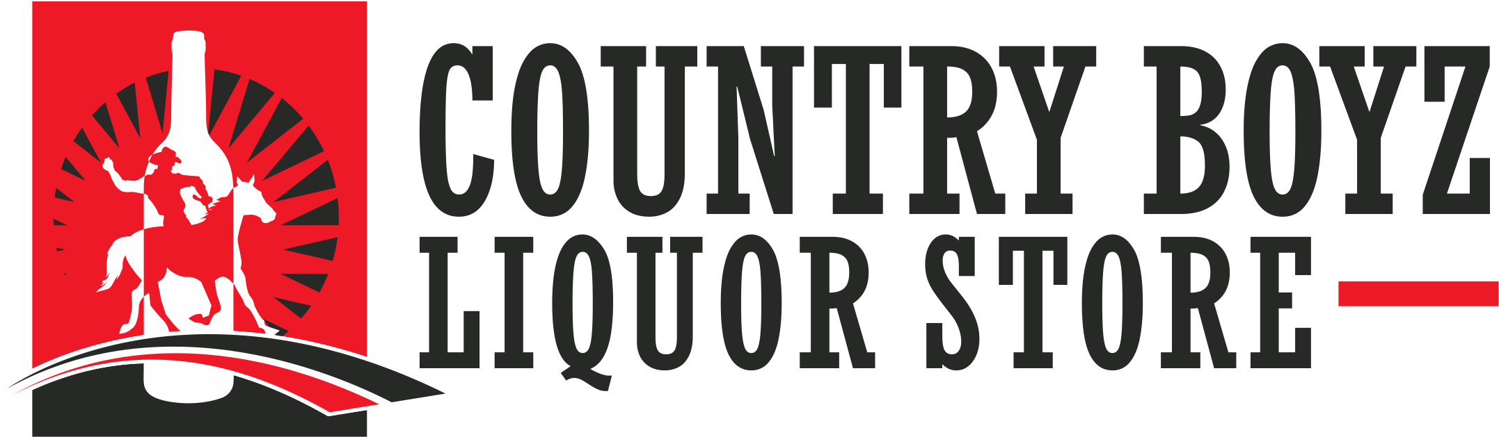 Country Boyz Liquor Store - Black-and-white Clipart (2287x736), Png Download