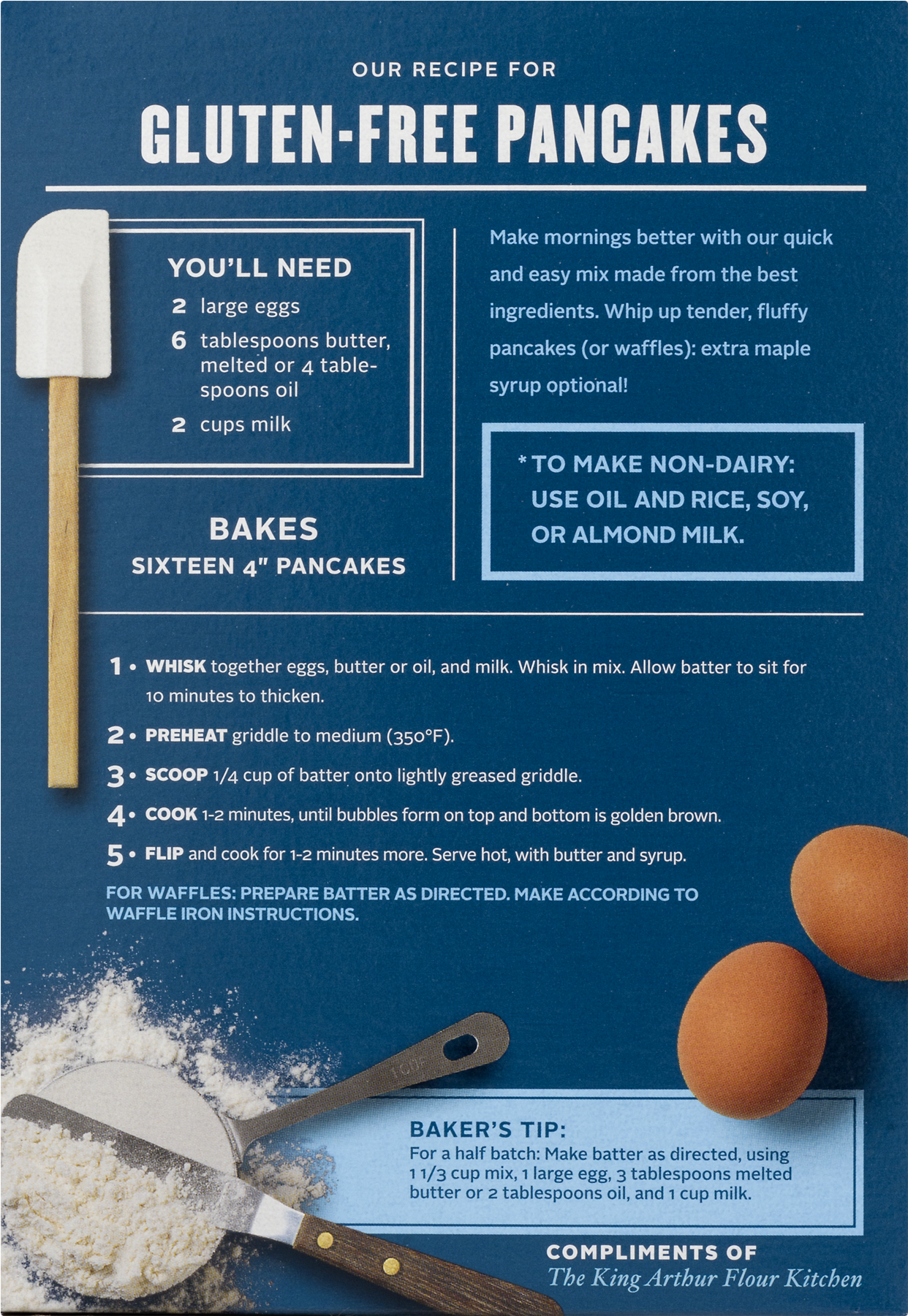 King Arthur Flour Gluten Free Cornbread Mix Clipart (1800x1800), Png Download