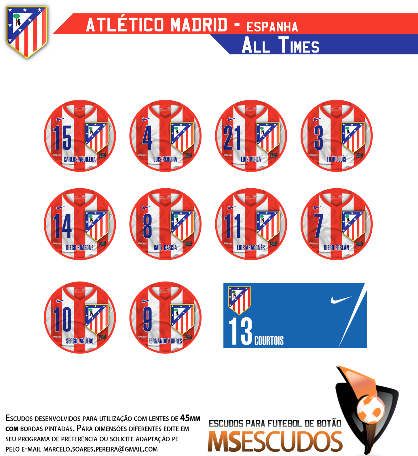 Escudos Do Atlético De Madrid Com Escalação De Um Dream - Pizza Vocabulary Clipart (1460x1600), Png Download