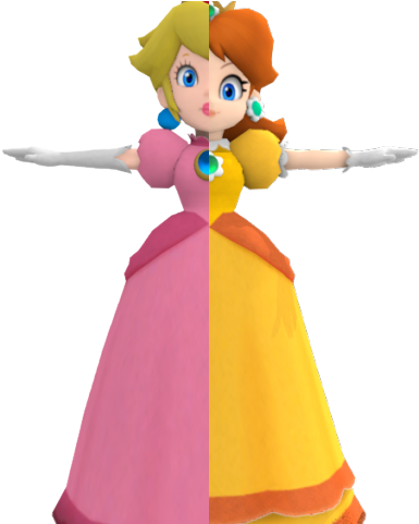 Princess Peach Clipart Transparent Tumblr - Differences Between Peach And Daisy - Png Download (640x480), Png Download