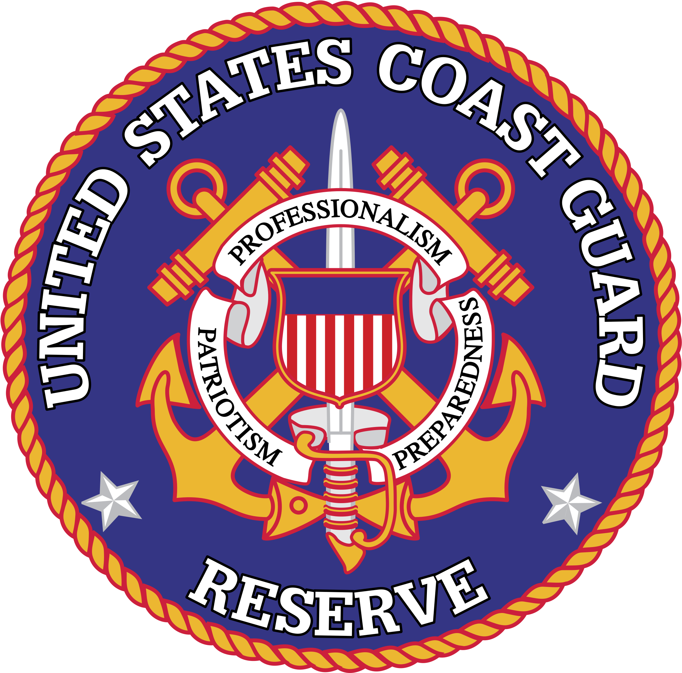 United States Coast Guard Reserve Logo Png Transparent - United States Coast Guard Reserve Seal Clipart (2400x2400), Png Download