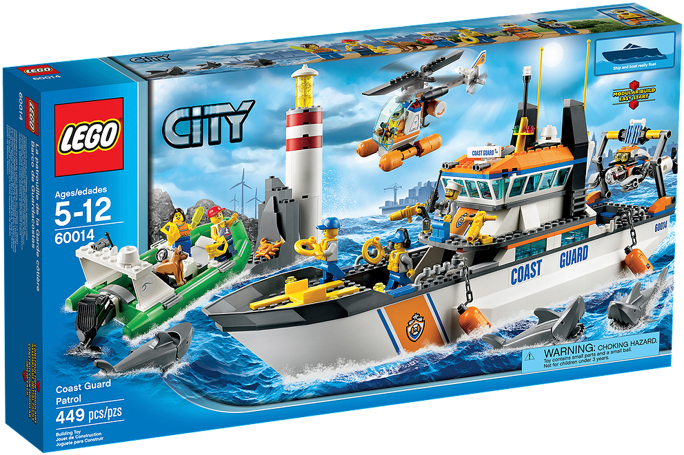 Lego City Coast Guard Boat Clipart (1000x750), Png Download