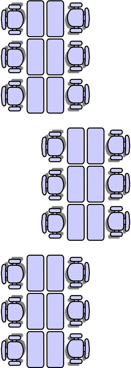 Students Sitting Classroom - Office Seat Layout Png Clipart (640x1280), Png Download
