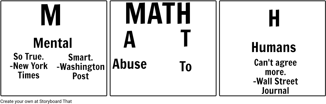 Mental Abuse To Humans - Math Mental Abuse To Humans Clipart (1164x385), Png Download