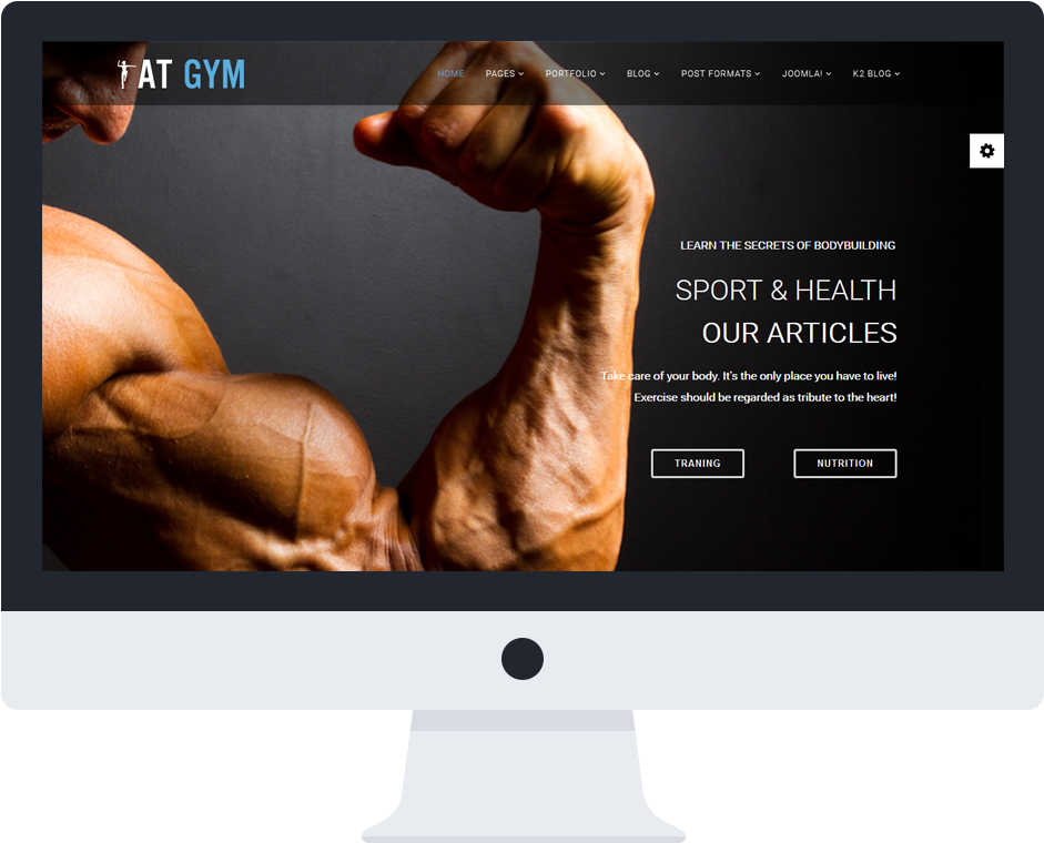 Gym Joomla Template Preview - Bodybuilding Clipart (1600x1200), Png Download