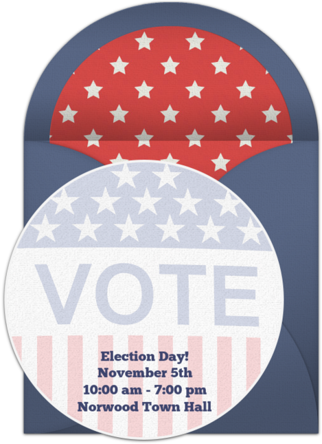 Your Vote Counts Online Invitation - Kitty Election Theme Invitation Matter Clipart (650x650), Png Download