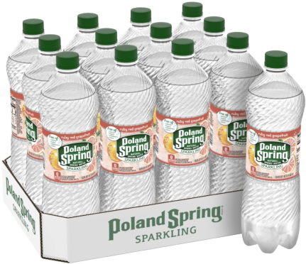 Poland Spring® Ruby Red Grapefruit Sparkling Water - Poland Spring 1l Sparkling Clipart (580x580), Png Download