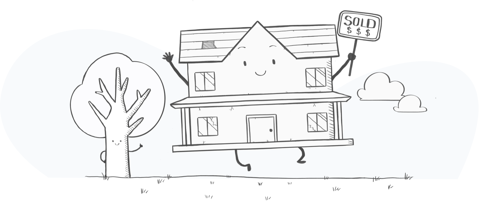 Get Cash Offer - Cartoon Clipart (1850x776), Png Download