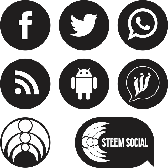 Social - Png Logo Social Media White Clipart (640x641), Png Download