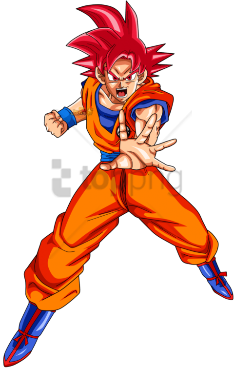 Free Png Goku Ssj God Png Image With Transparent Background - Goku Ssgod Png Clipart (480x754), Png Download