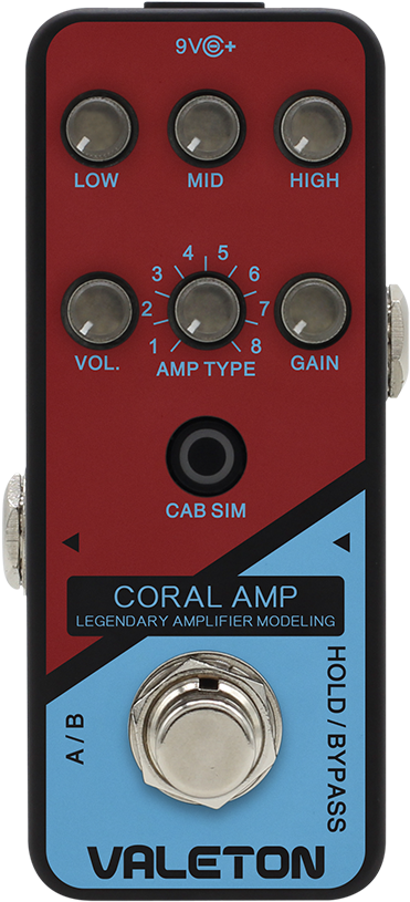 Coral Amp - Valeton Coral Amp Clipart (800x955), Png Download