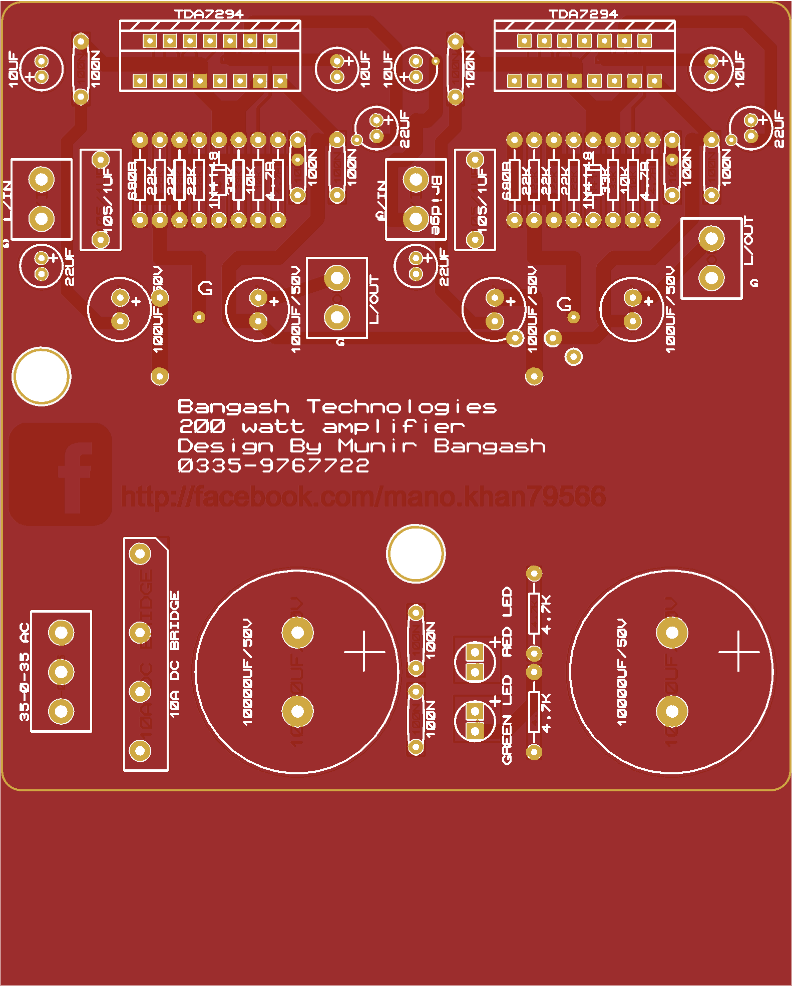 Tda7294 Stereo New 200 Watt Amplifier 200 Watt Amplifier - Electronics Clipart (1582x1970), Png Download