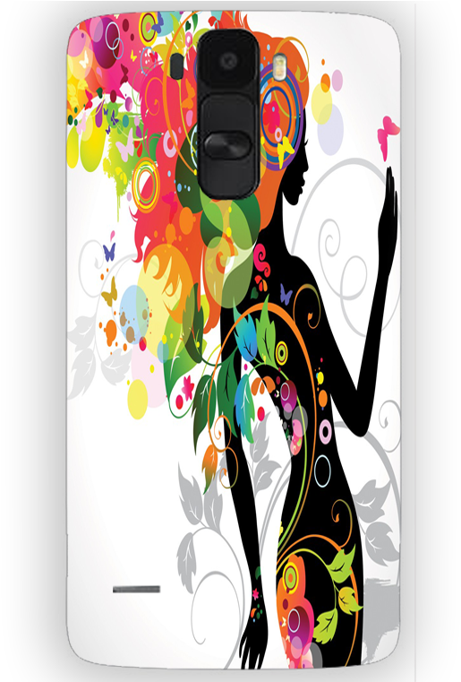 Lg G4 Stylus Colorful Floral Girl Designer Printed - Reflexion Para La Mujer Sobre Igualdad Clipart (700x760), Png Download
