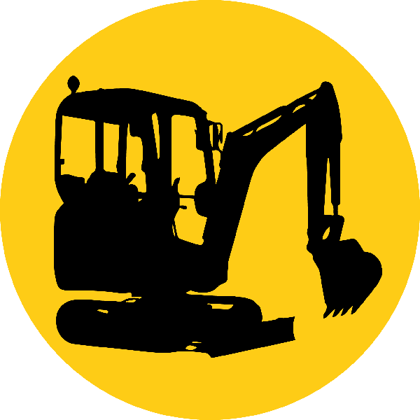 Png Library Download Bobcat Clipart Realistic - Mini Digger Clipart Transparent Png (600x600), Png Download