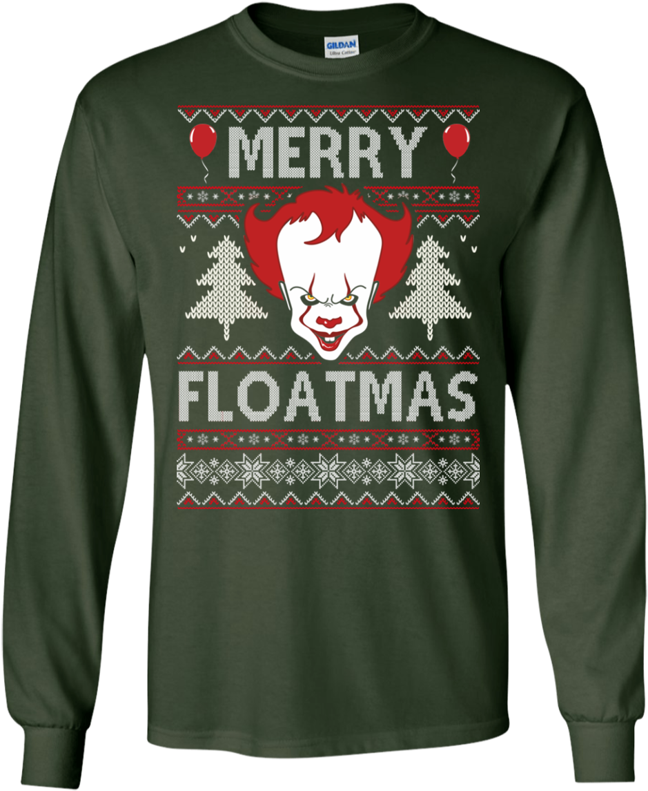 Pennywise Christmas Shirt - Pennywise Christmas Sweater Clipart (1155x1155), Png Download