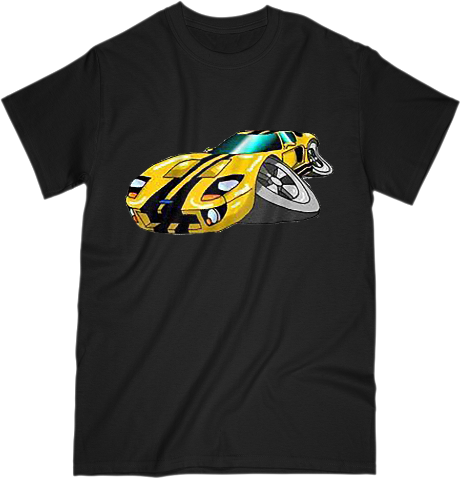 Ford Gt Cartoon Ford T Shirt Sleeve S Men Unisex Short - T-shirt Clipart (1000x1000), Png Download