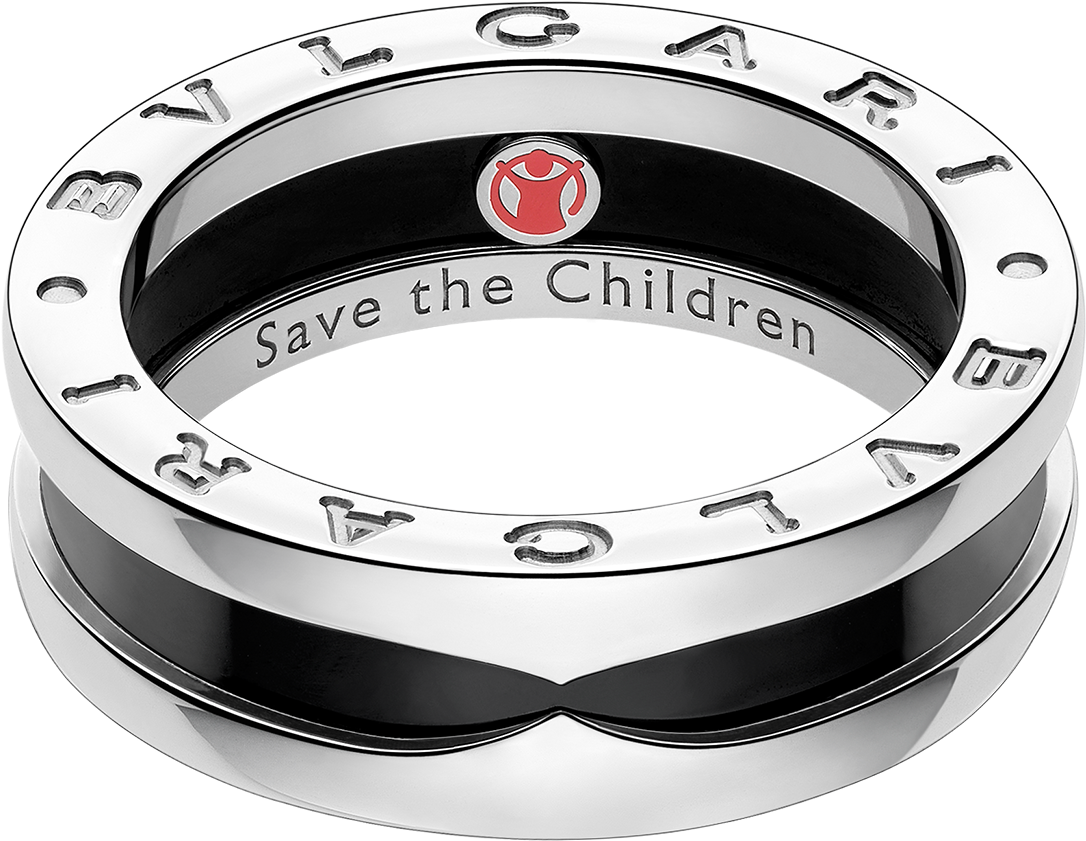 Save The Children One-band Sterling Silver Ring With - Bvlgari Mens Wedding Rings Clipart (1800x1405), Png Download