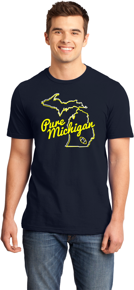 Standard Navy Pure Michigan - Ypsilanti Water Tower T Shirts Clipart (679x1005), Png Download