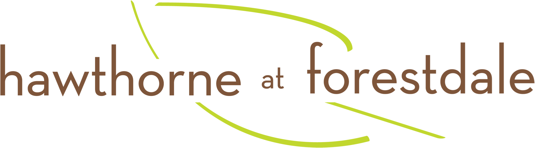 Hawthorne At Forestdale Property Logo And Signage In - Graphic Design Clipart (1800x607), Png Download