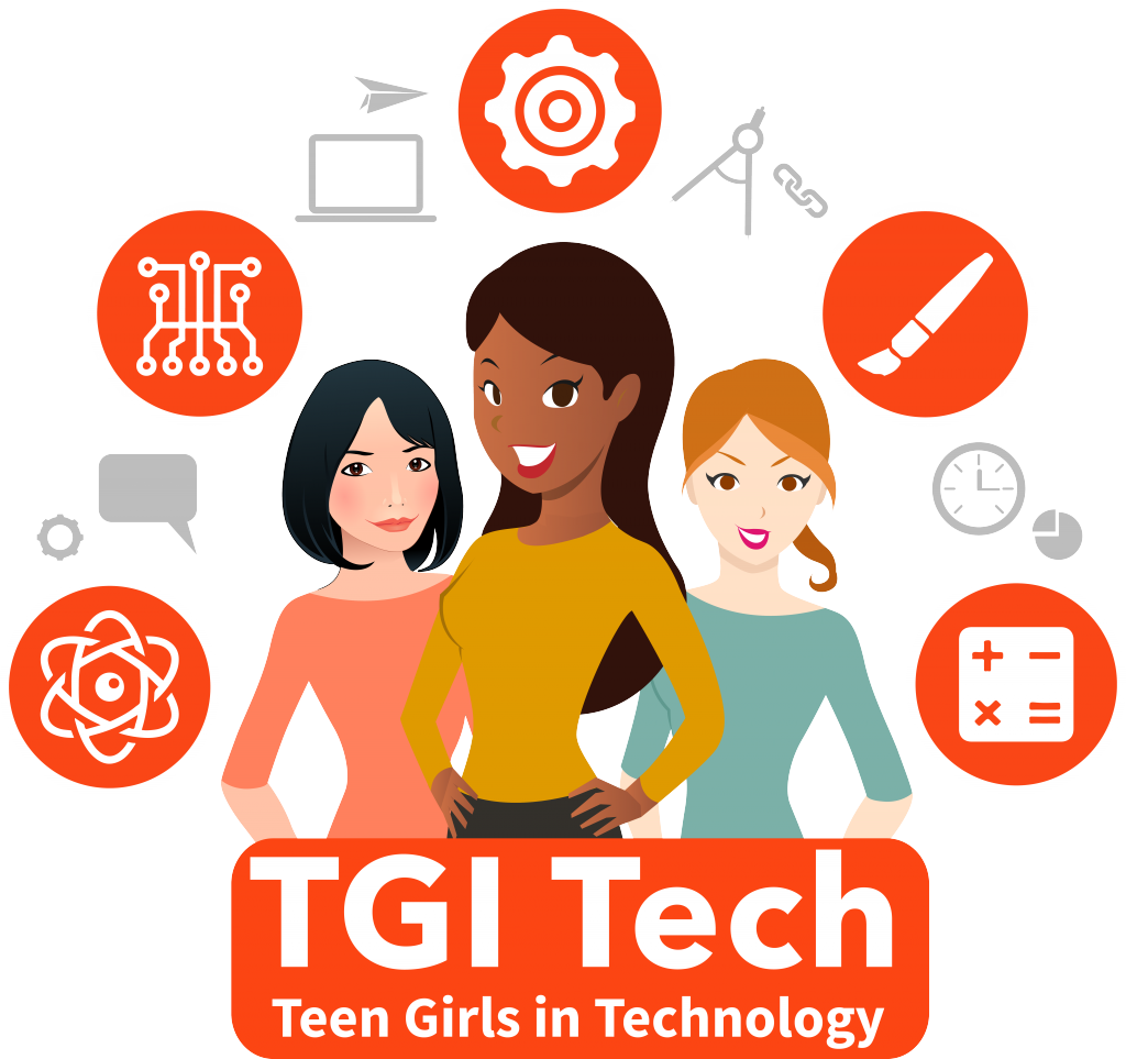 Teen Girls In Technology - Girls In Technology Clipart (1024x963), Png Download