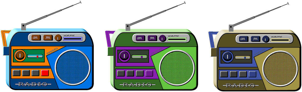 Listen,vector Free, - Stereo Radio Png Clipart (1280x416), Png Download