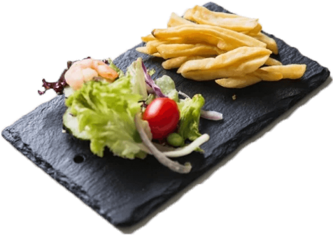 Rectangular Slate Plate Cheese - French Fries Clipart (600x600), Png Download