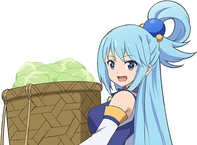 Aqua Konosuba Side View Clipart (656x480), Png Download