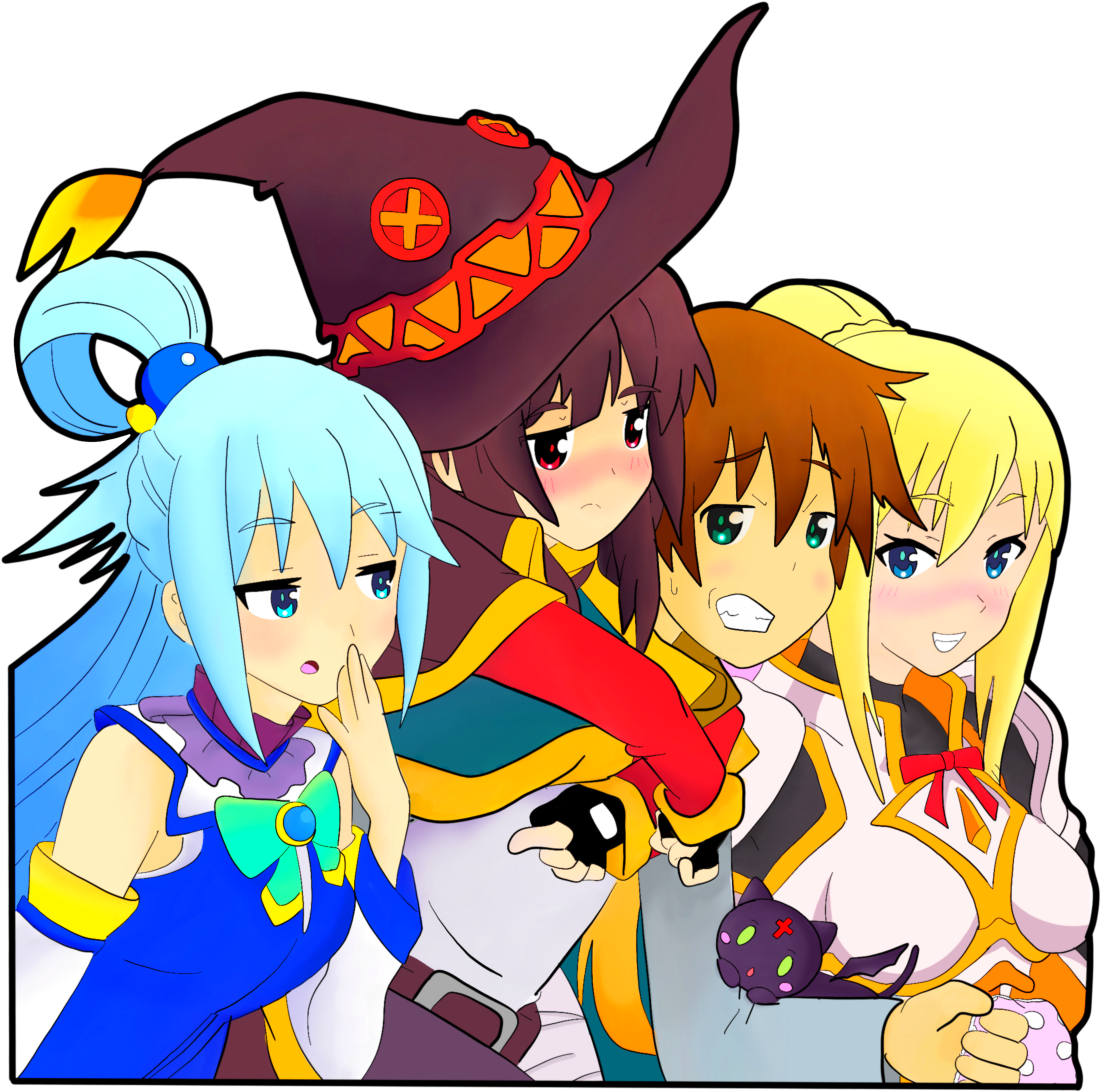 Konosuba Sticker - Cartoon Clipart (3300x2550), Png Download
