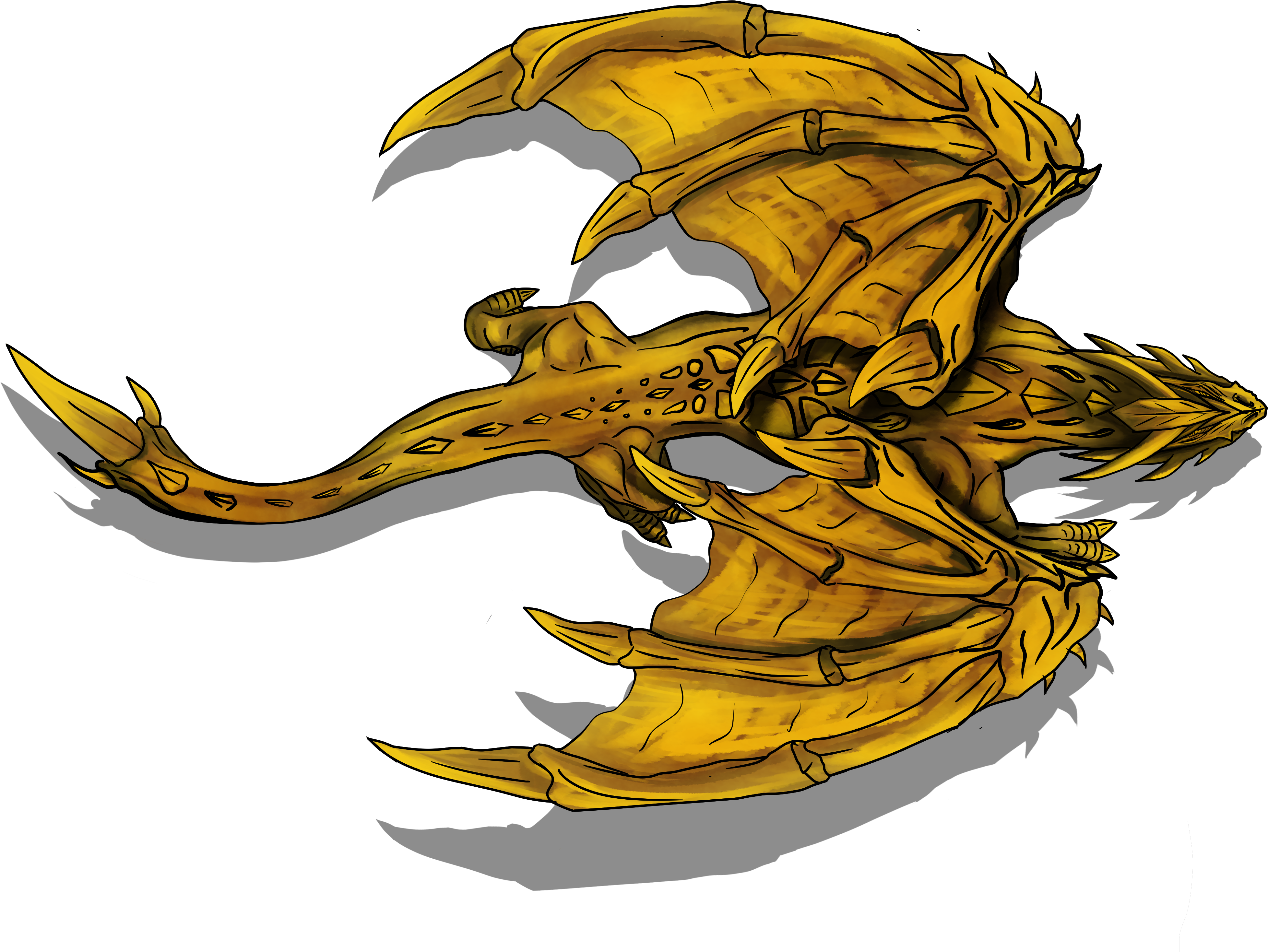 Gold Dragon Token Roll20 , Png Download - Gold Dragon Token Roll20 Clipart (3911x2937), Png Download