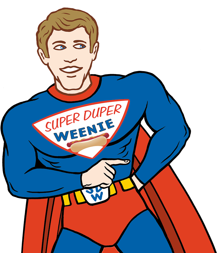 Weeniepointingguy - Super Duper Weenie Logo Clipart (767x857), Png Download