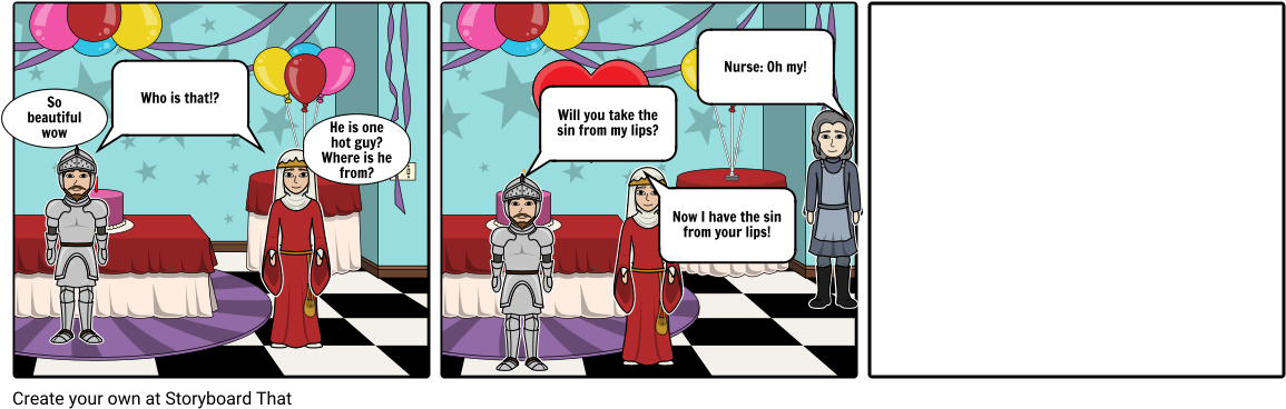 Romeo And Juliet Part - Contoh Storyboard Iklan Teh Pucuk Clipart (1164x385), Png Download