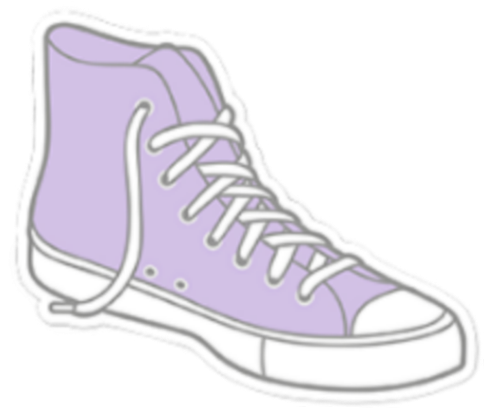 #converse #purple #cool #tumlr #tumblrgirl # Stickertumblr - Running Shoe Clipart (1024x1024), Png Download