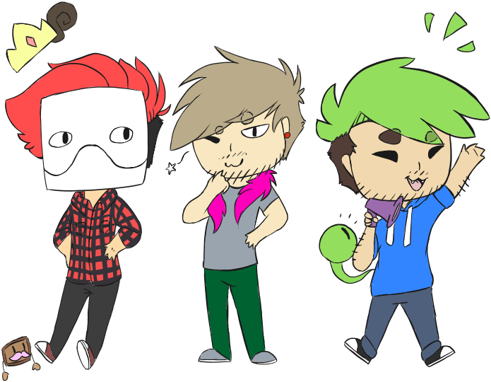 Art Sushi Art Pewdiepie Markiplier Jacksepticeye King - Cartoon Clipart (700x600), Png Download