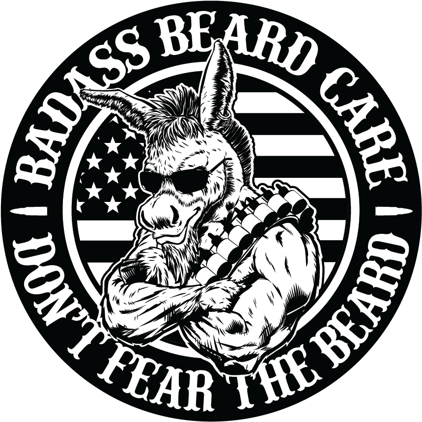 Badass Beard Care Logo Clipart (878x879), Png Download