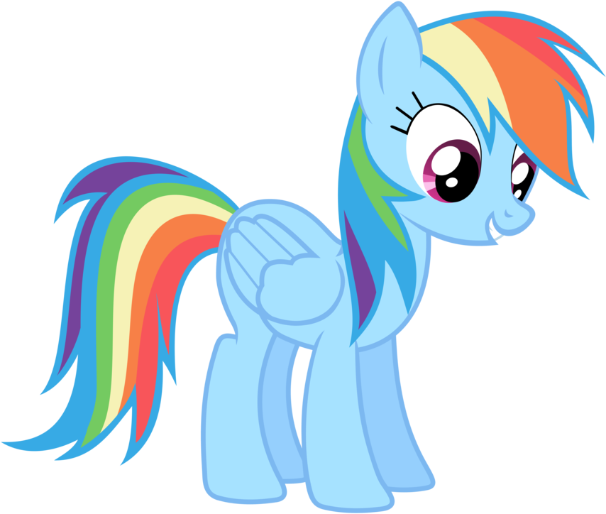 Rainbow Dash Gif Photo - My Little Pony Characters Clipart (900x771), Png Download
