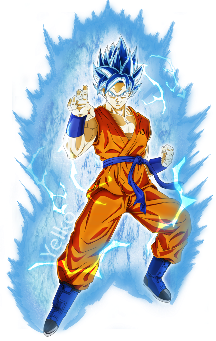 Ssgss Goku Goku Pelo Azul, Goku Ssj Dios - Naruto Y Goku Clipart (722x1105), Png Download
