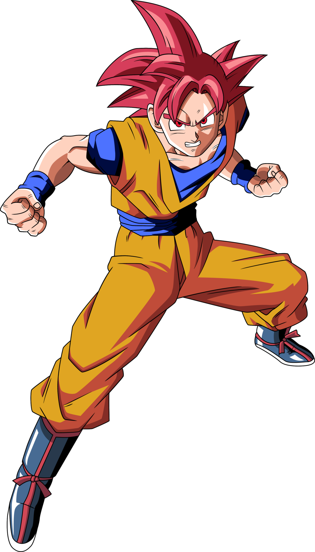 Super Saiyajin Dios Azul - Dbz Goku Ssj Dios Clipart (1024x1793), Png Download