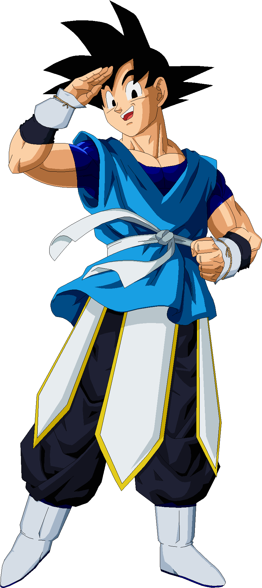 Goku - Goku Con Ropa De Dios Clipart (883x1985), Png Download