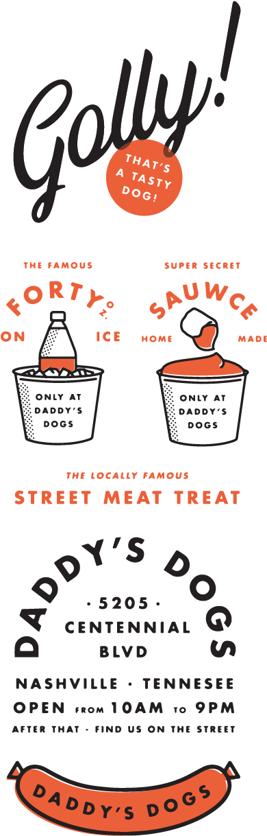 Daddy's Dogs Clipart (445x1241), Png Download