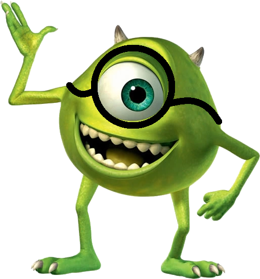 Does Mike Wazowski Blink Or Wink Clipart (537x573), Png Download